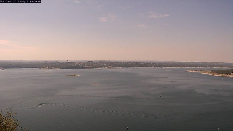 Lake Travis webcam, October 18, 2015 1:15 PM CT