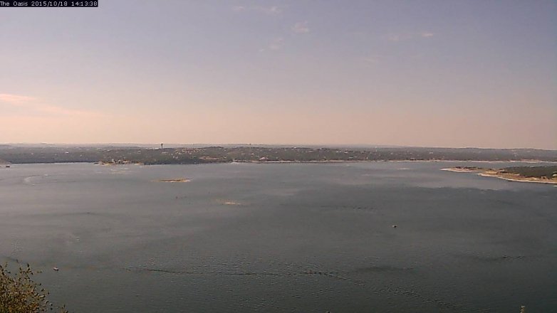 Lake Travis webcam, October 18, 2015 1:20 PM CT