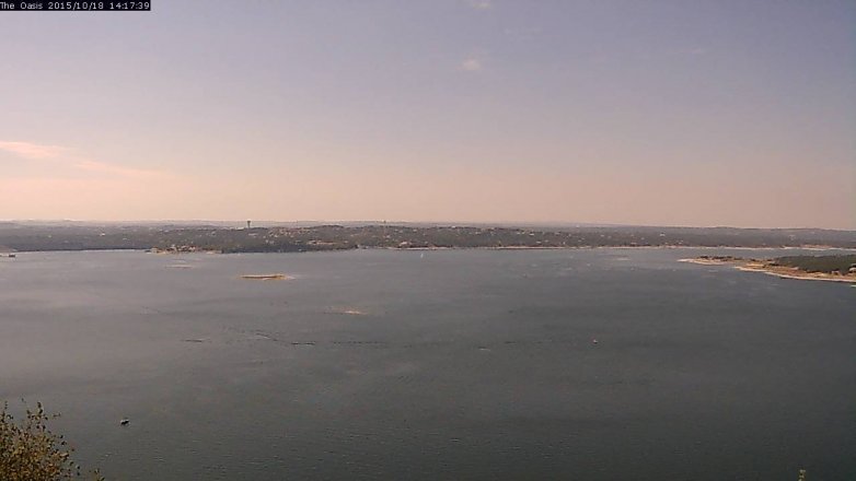 Lake Travis webcam, October 18, 2015 1:25 PM CT