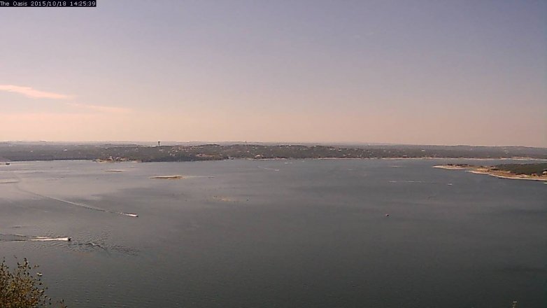 Lake Travis webcam, October 18, 2015 1:30 PM CT