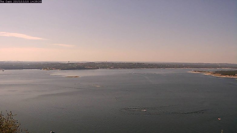 Lake Travis webcam, October 18, 2015 1:45 PM CT