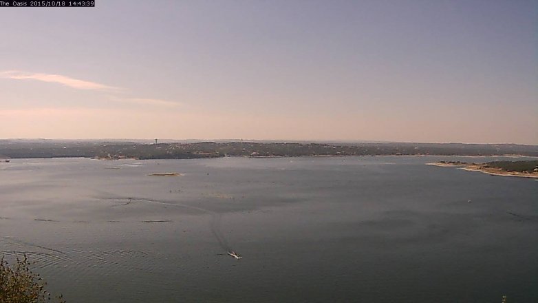 Lake Travis webcam, October 18, 2015 1:50 PM CT