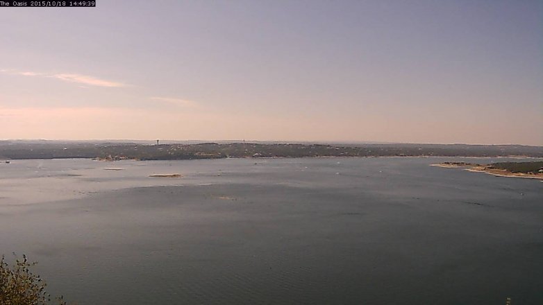 Lake Travis webcam, October 18, 2015 1:55 PM CT