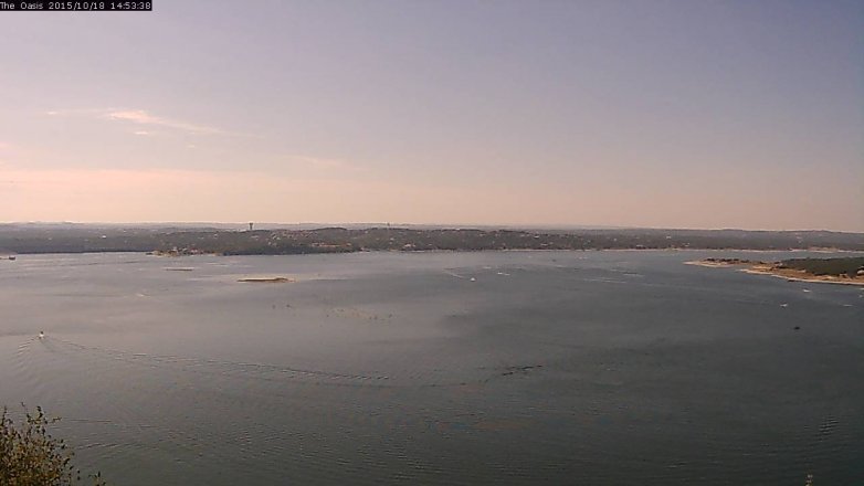 Lake Travis webcam, October 18, 2015 2:00 PM CT