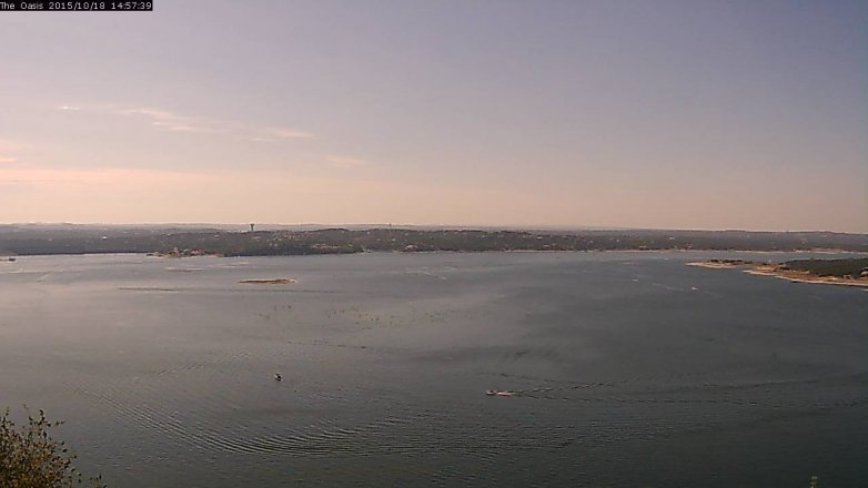 Lake Travis webcam, October 18, 2015 2:05 PM CT