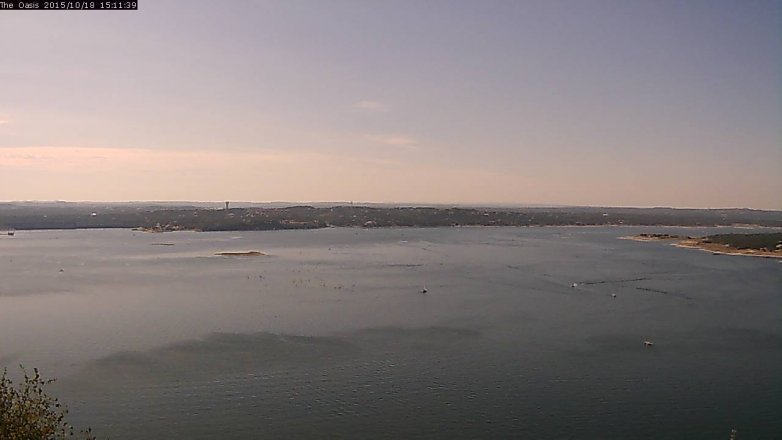Lake Travis webcam, October 18, 2015 2:15 PM CT