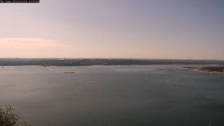 Lake Travis webcam, October 18, 2015 2:40 PM CT