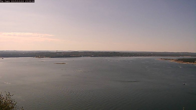 Lake Travis webcam, October 18, 2015 2:45 PM CT