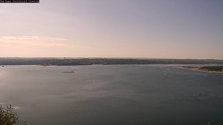 Lake Travis webcam, October 18, 2015 2:50 PM CT