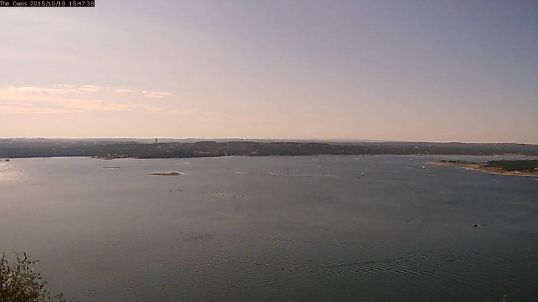 Lake Travis webcam, October 18, 2015 2:55 PM CT