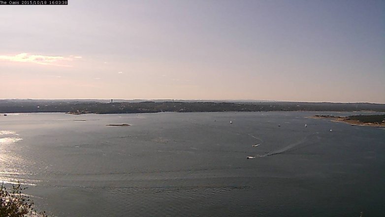 Lake Travis webcam, October 18, 2015 3:10 PM CT