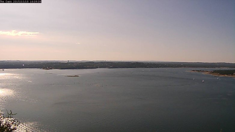 Lake Travis webcam, October 18, 2015 3:15 PM CT