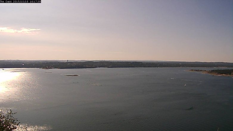 Lake Travis webcam, October 18, 2015 3:25 PM CT