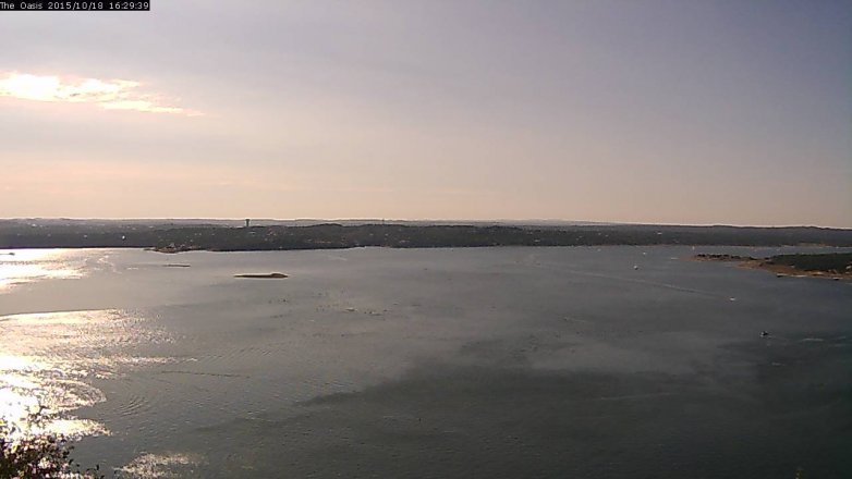 Lake Travis webcam, October 18, 2015 3:35 PM CT