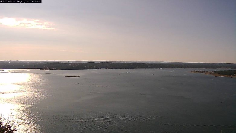 Lake Travis webcam, October 18, 2015 3:40 PM CT