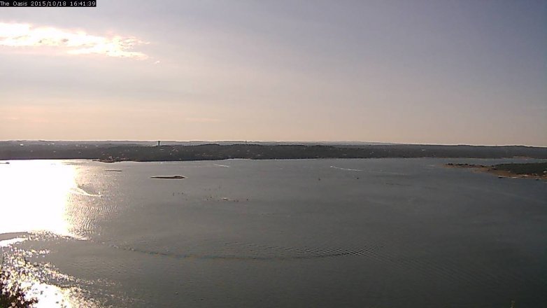 Lake Travis webcam, October 18, 2015 3:50 PM CT