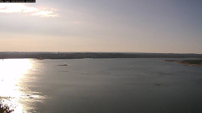 Lake Travis webcam, October 18, 2015 3:55 PM CT