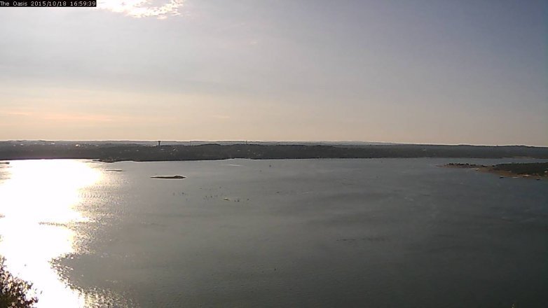 Lake Travis webcam, October 18, 2015 4:05 PM CT