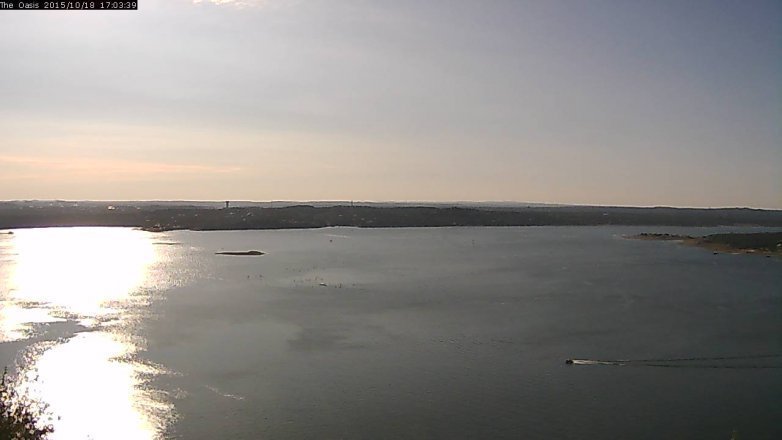 Lake Travis webcam, October 18, 2015 4:10 PM CT