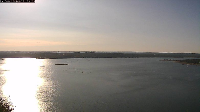 Lake Travis webcam, October 18, 2015 4:15 PM CT