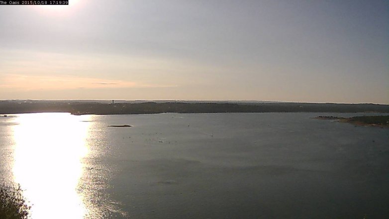 Lake Travis webcam, October 18, 2015 4:25 PM CT