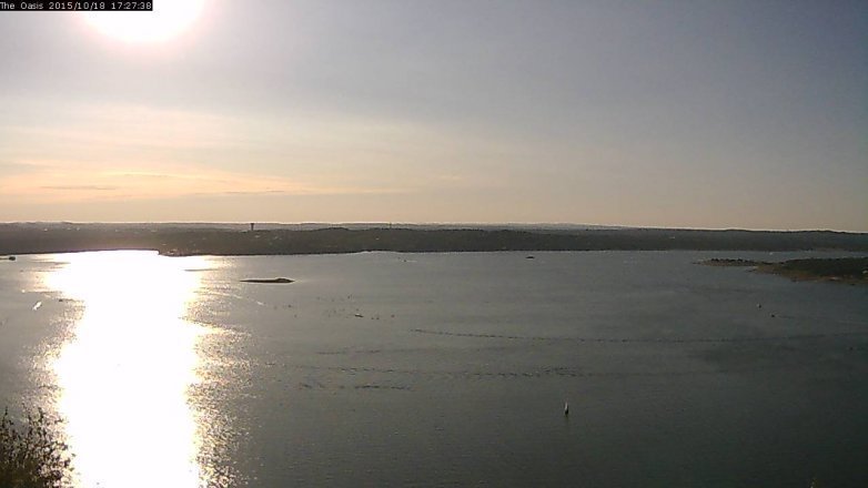 Lake Travis webcam, October 18, 2015 4:35 PM CT