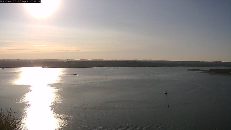 Lake Travis webcam, October 18, 2015 4:40 PM CT