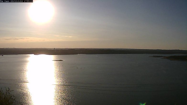 Lake Travis webcam, October 18, 2015 5:00 PM CT
