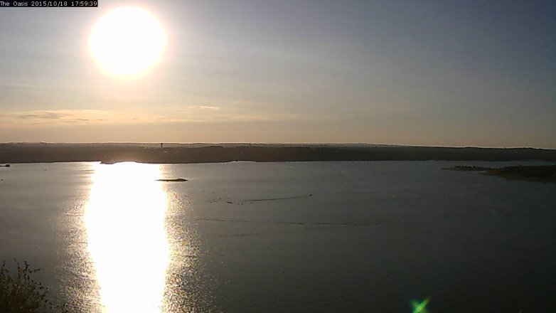 Lake Travis webcam, October 18, 2015 5:05 PM CT
