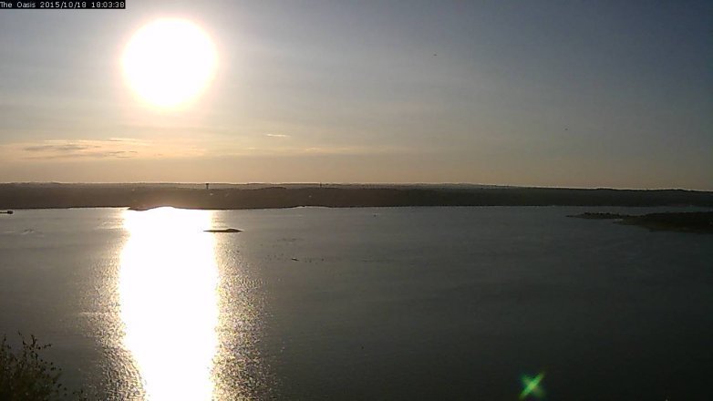 Lake Travis webcam, October 18, 2015 5:10 PM CT