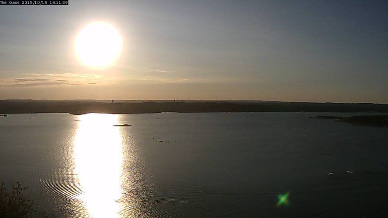 Lake Travis webcam, October 18, 2015 5:15 PM CT