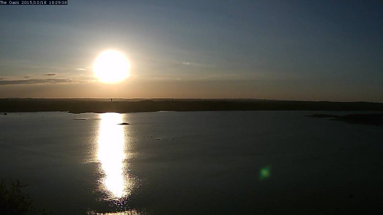 Lake Travis webcam, October 18, 2015 5:35 PM CT