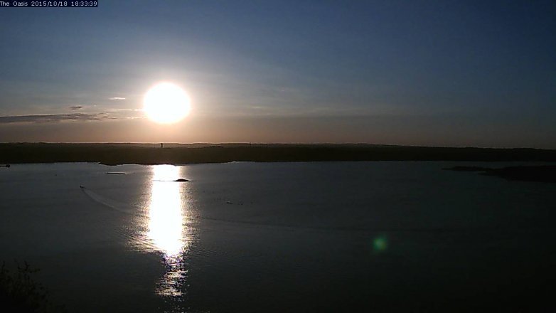 Lake Travis webcam, October 18, 2015 5:40 PM CT