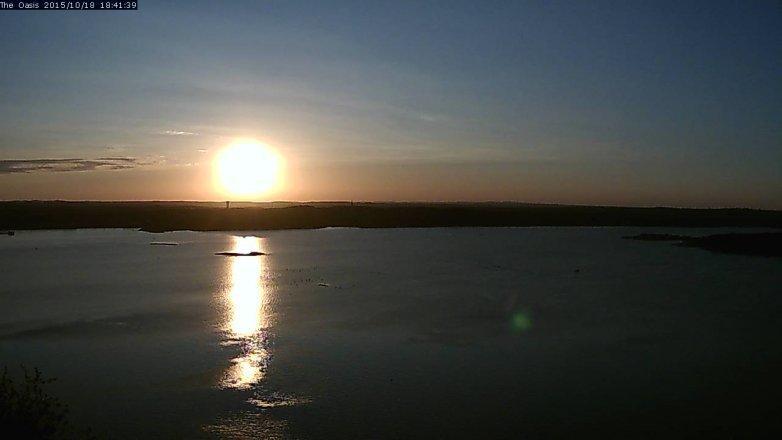 Lake Travis webcam, October 18, 2015 5:45 PM CT