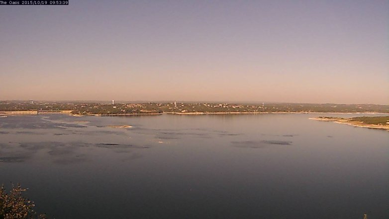 Lake Travis webcam, October 19, 2015 9:00 AM CT