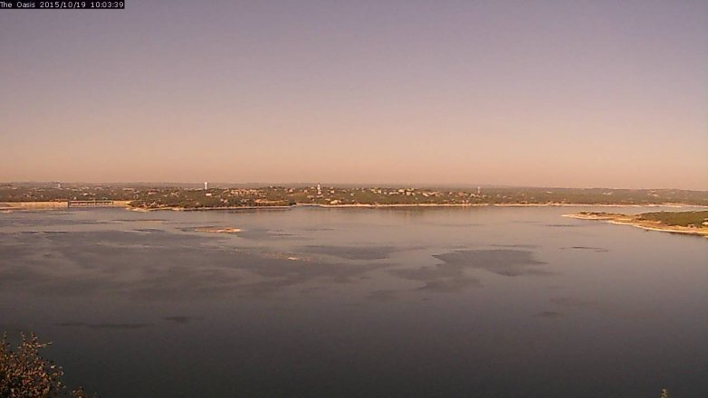 Lake Travis webcam, October 19, 2015 9:10 AM CT