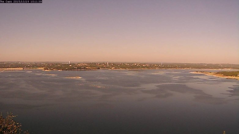 Lake Travis webcam, October 19, 2015 9:15 AM CT