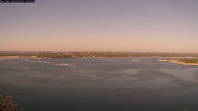 Lake Travis webcam, October 19, 2015 9:25 AM CT