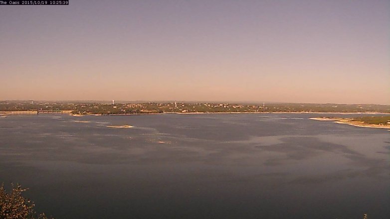 Lake Travis webcam, October 19, 2015 9:30 AM CT
