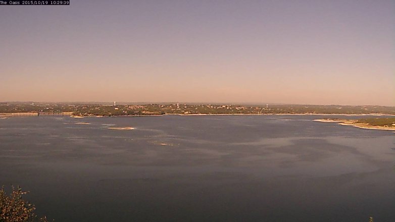 Lake Travis webcam, October 19, 2015 9:35 AM CT