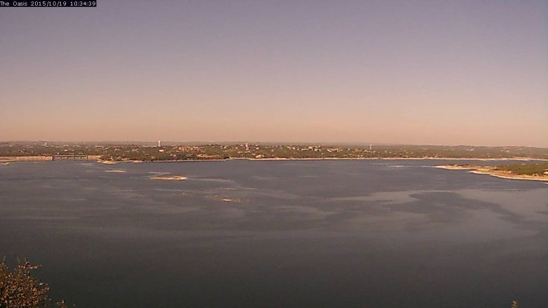 Lake Travis webcam, October 19, 2015 9:40 AM CT