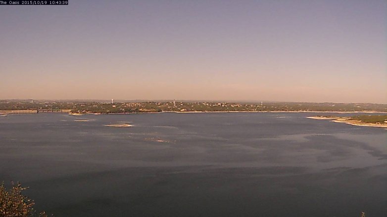 Lake Travis webcam, October 19, 2015 9:50 AM CT