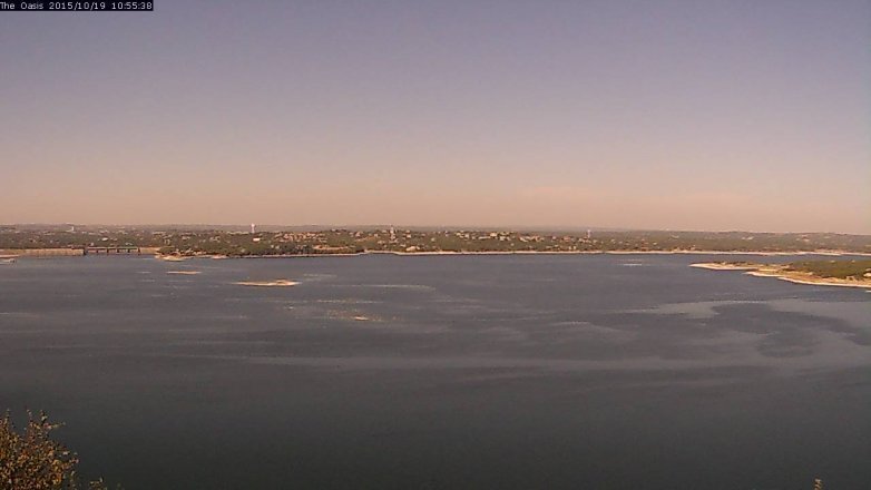 Lake Travis webcam, October 19, 2015 10:00 AM CT