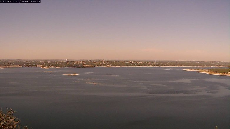 Lake Travis webcam, October 19, 2015 10:10 AM CT