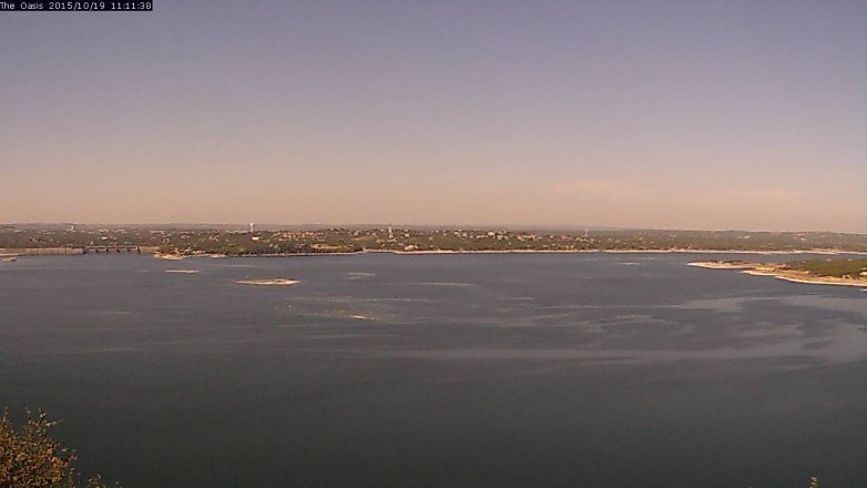 Lake Travis webcam, October 19, 2015 10:15 AM CT