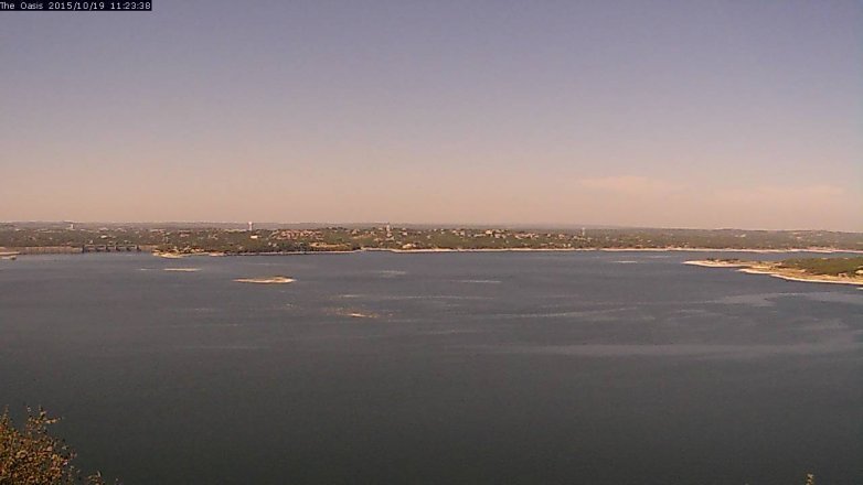 Lake Travis webcam, October 19, 2015 10:30 AM CT