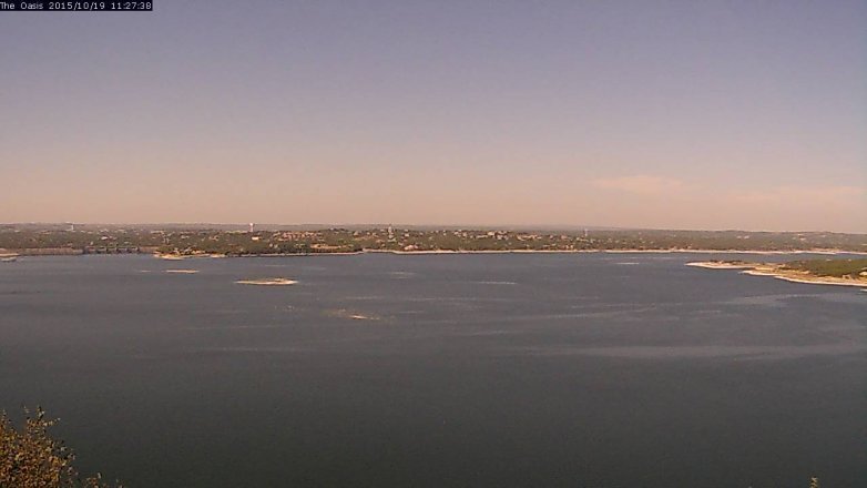 Lake Travis webcam, October 19, 2015 10:35 AM CT