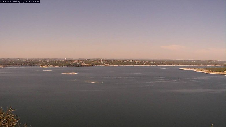 Lake Travis webcam, October 19, 2015 10:40 AM CT