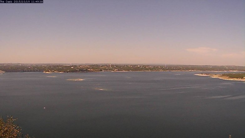 Lake Travis webcam, October 19, 2015 10:55 AM CT