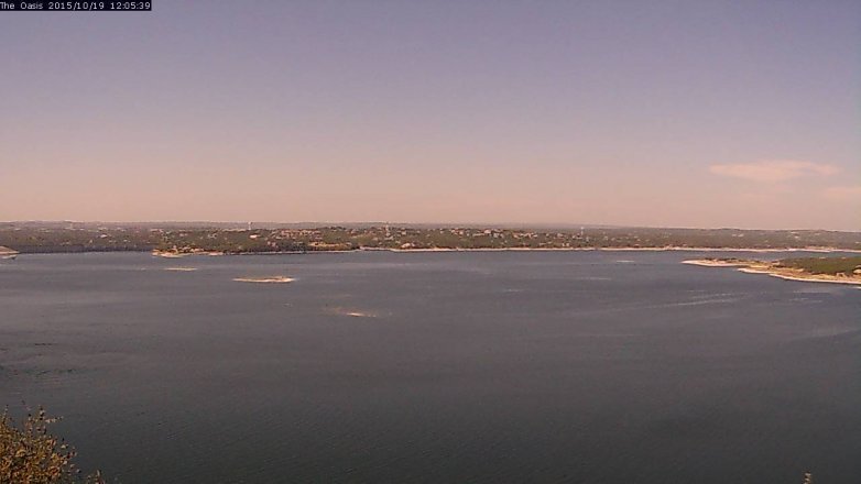 Lake Travis webcam, October 19, 2015 11:10 AM CT